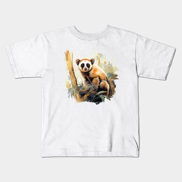 Slow Loris Kids T-Shirt by zooleisurelife